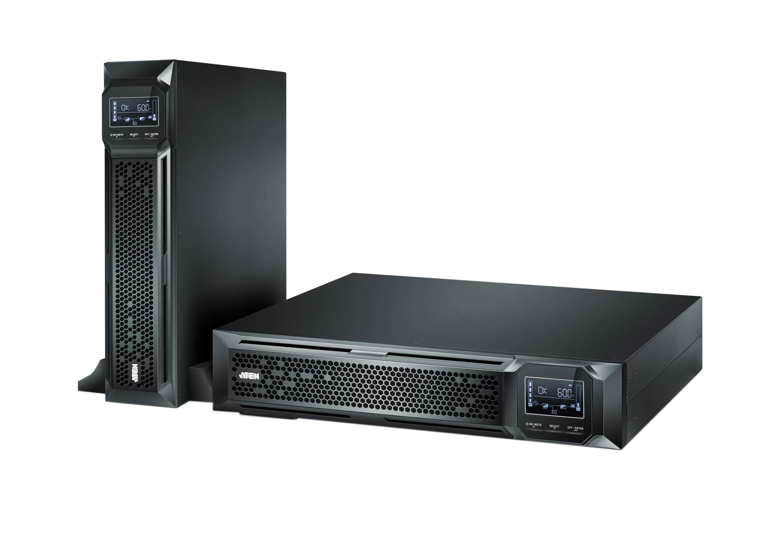 Aten 2000VA/2000W Professional Online UPS with USB/DB9 connection, 8 IEC C13 outlets, optional SNMP support, EPO and RJ port surge protection - Image 4