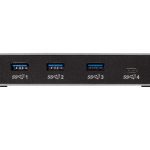Aten Sharing Switch Gen2 2×4 Usb-c, 2x Pc, 4x Usb 3.2 Gen2 Ports (1x Usb-c), Power Passthrough, Osx & Windows Compatible, Plug And Play (US3342-AT)