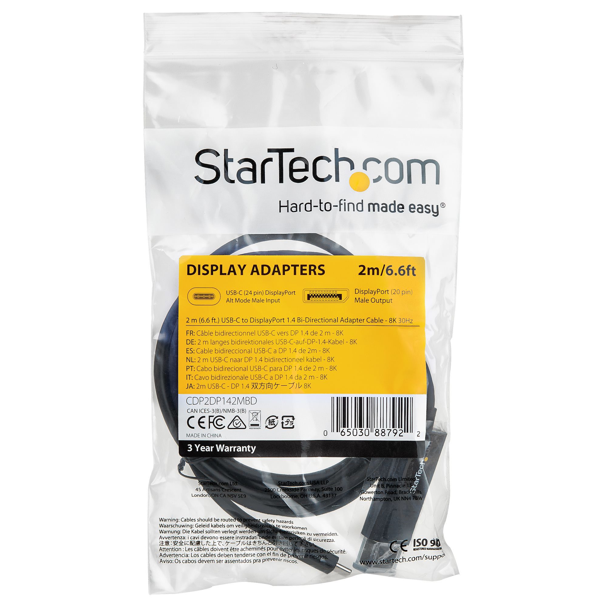 Cable-USB CtoDP 1.4-2 m - 8K 30 - Image 5