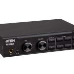 Aten 4×2 True 4k Presentation Matrix Switch With Audio De-embedding, Scaling, Dsp, Hdmi And Vga Input With 1 Hdmi Output, Hdbaset-lite Input And Outpu (VP1421-AT-U)