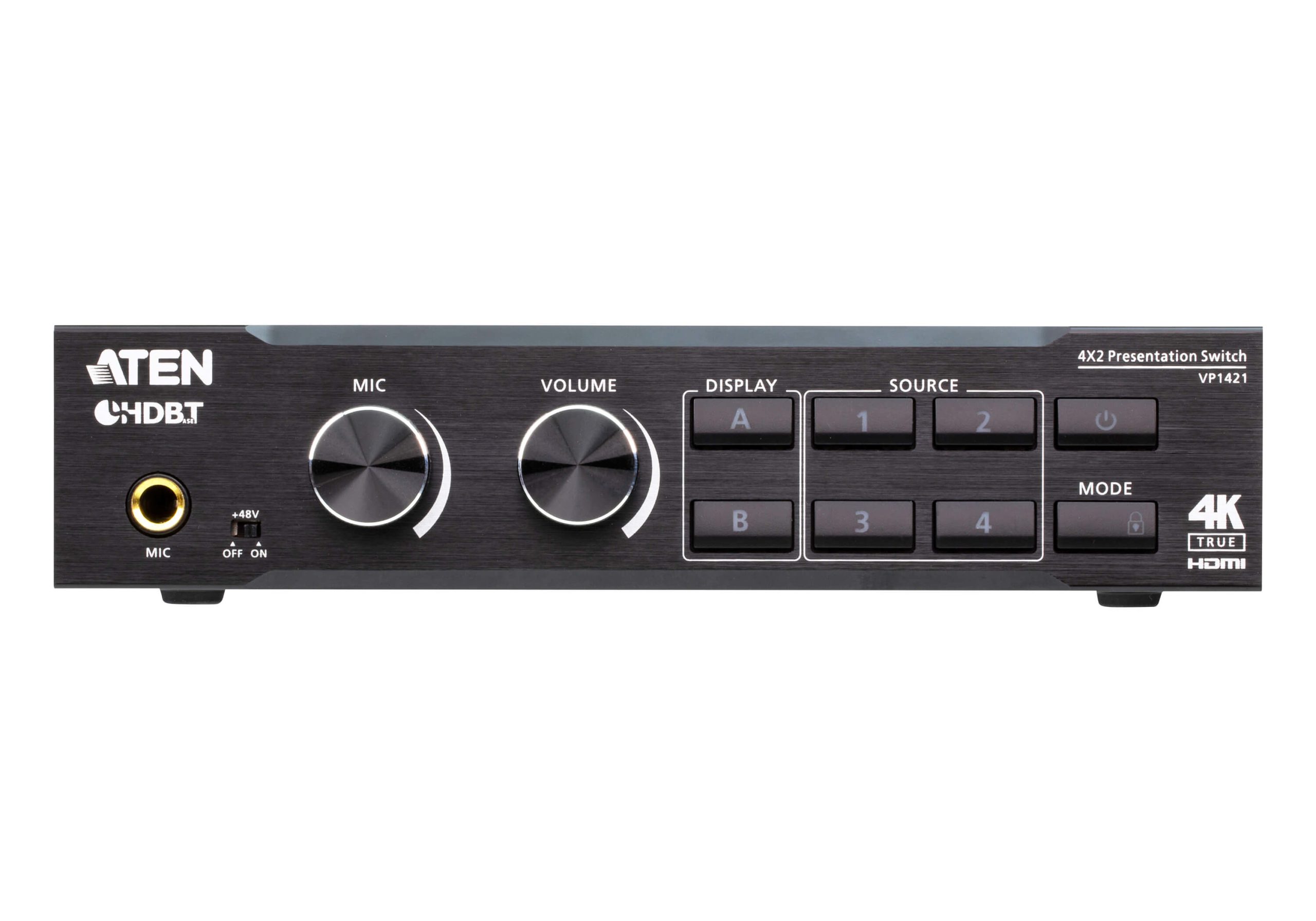 Aten 4x2 True 4K Presentation Matrix Switch with Audio de-embedding, scaling, DSP, HDMI and VGA input with 1 HDMI output, HDBaseT-Lite input and outpu - Image 4