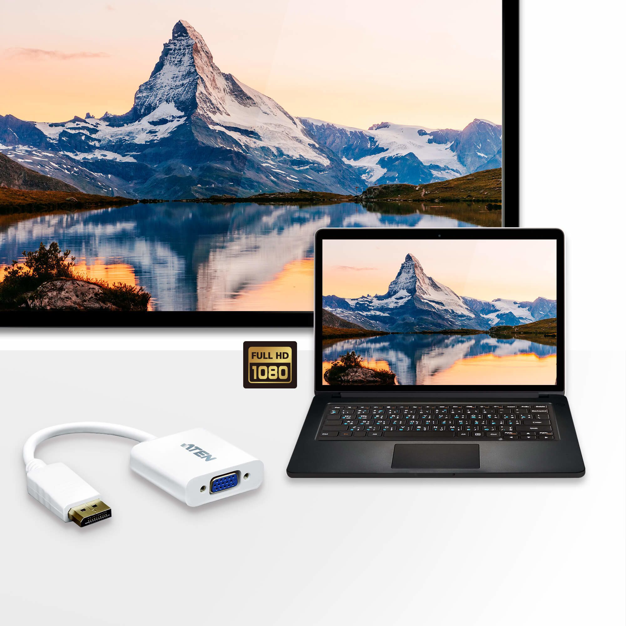 Aten VanCryst DisplayPort (M) to VGA (F) Adapter - Image 3