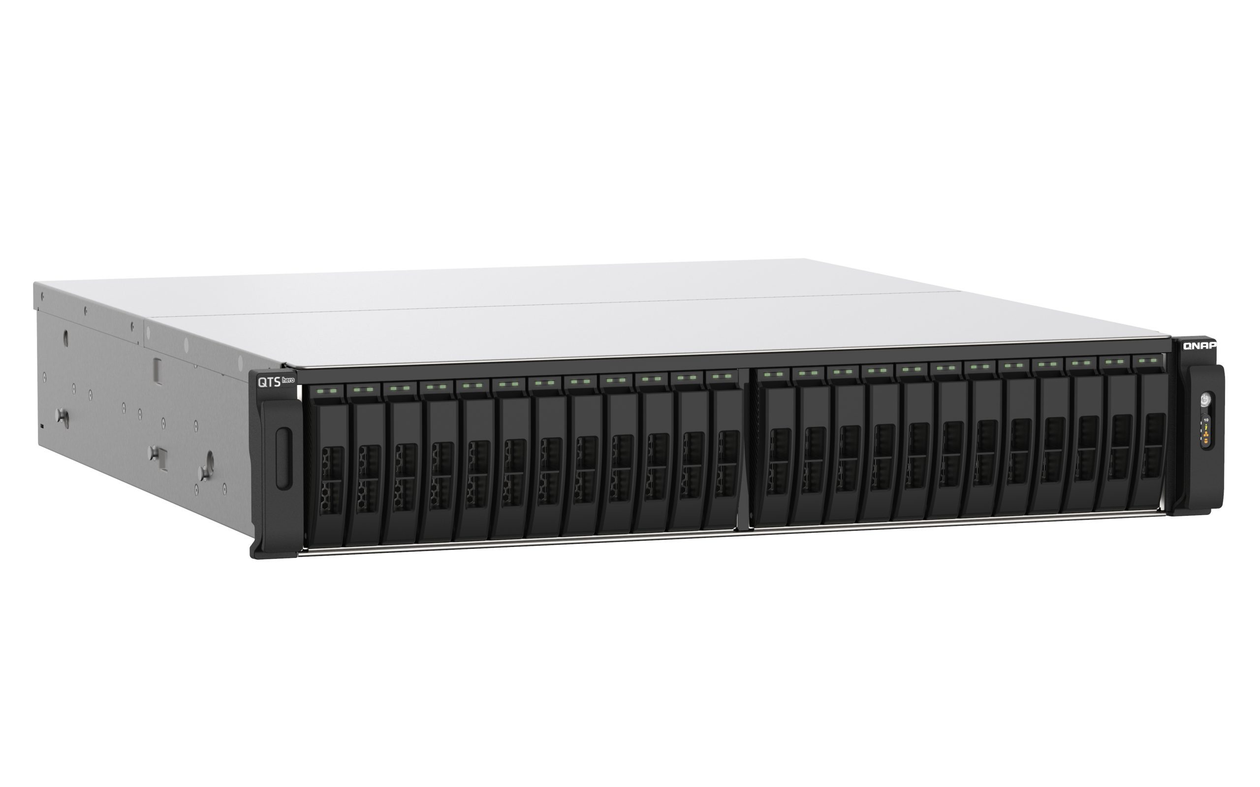 QNAP TS-h2490FU-7302P-256G, 24-Bay all-flash NAS, NVMe Gen3 x4, AMD EPYC 7302P 3.0GHz, 256GB RDIMM ECCC DDR4 RAM, 2 x 2.5GbE LAN, 4 x 25GbE SFP28, 5 Yr WTY - Image 4