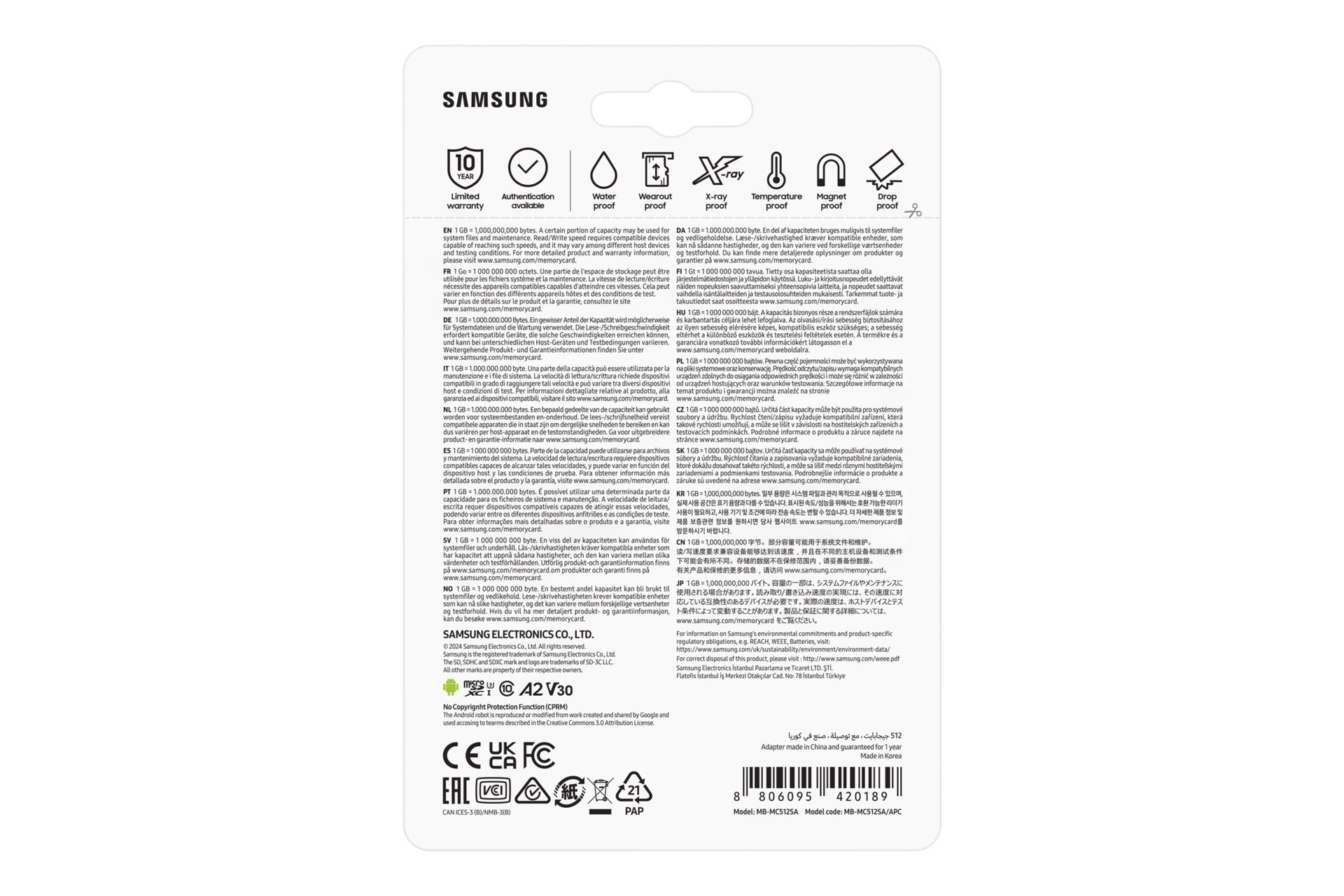 SAMSUNG (EVO PLUS) 512GB MICRO SD CARD w/ADAPTER, CL10, UP TO 160R MB/s, 10YR WTY - Image 6