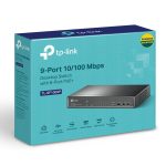 TP-Link 9-port 10/100mbps Desktop Switch With 8-port Poe+, Up To 65w For 8 Poe Ports, Up To 30w For Each Poe Port (TL-SF1009P)