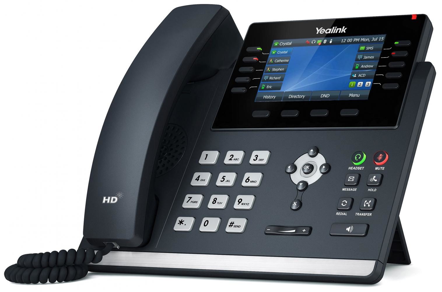 YEALINK (SIP-T46U) 16 LINE IP PHONE WITH HANDSET, 4.3" LCD SCREEN - Image 2