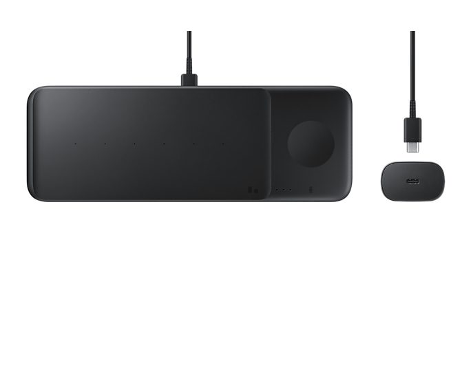 SAMSUNG WIRELESS CHARGER TRIO PAD - CHARGES PHONE, WATCH, BUDS, BLACK, 1YR - Image 4