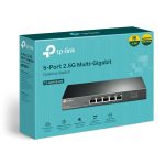 TP-Link 5-port 2.5g Desktop Switch, Up To 25g Switching Capacity, Connects 2.5g Nas/server, 2.5g Wifi 6 Ap, 4k Video, Wall-mountable, 5yw (TL-SG105-M2)