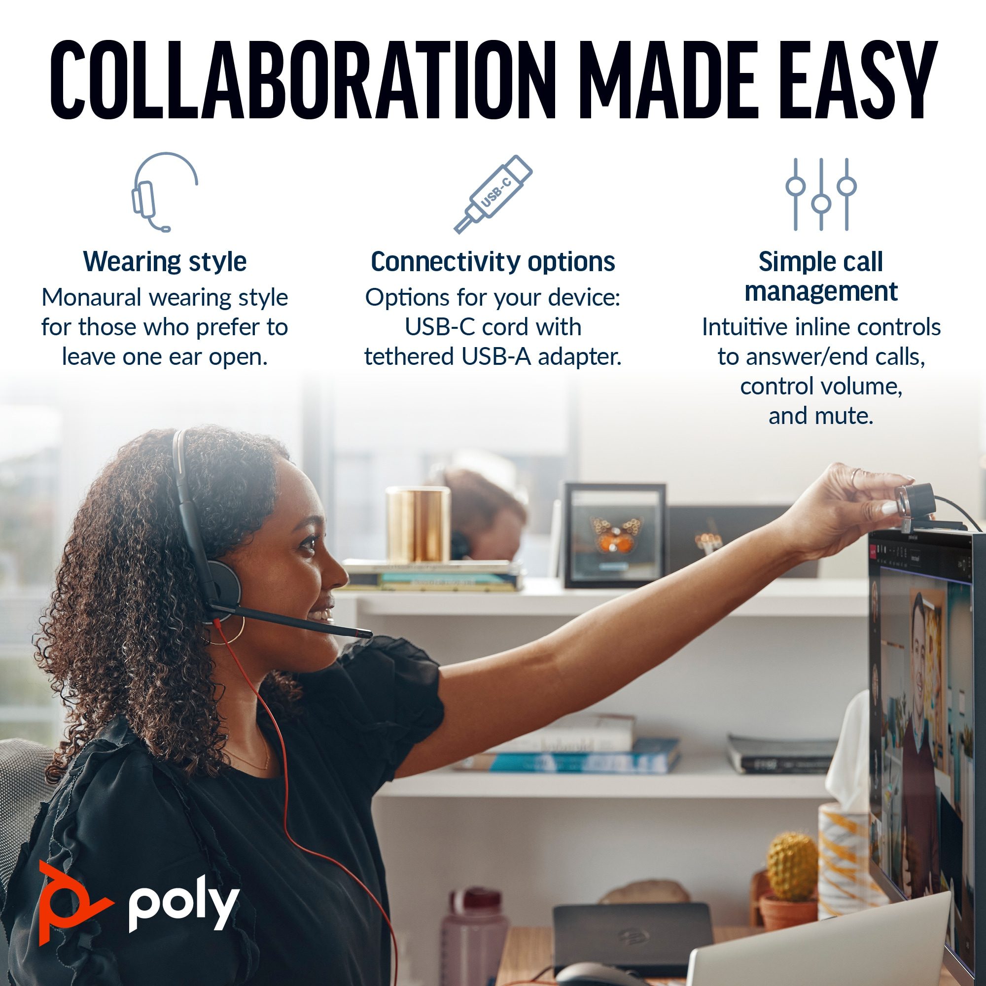 Poly BW 3210 Mono USB-C HS +USB-C/A - Image 11