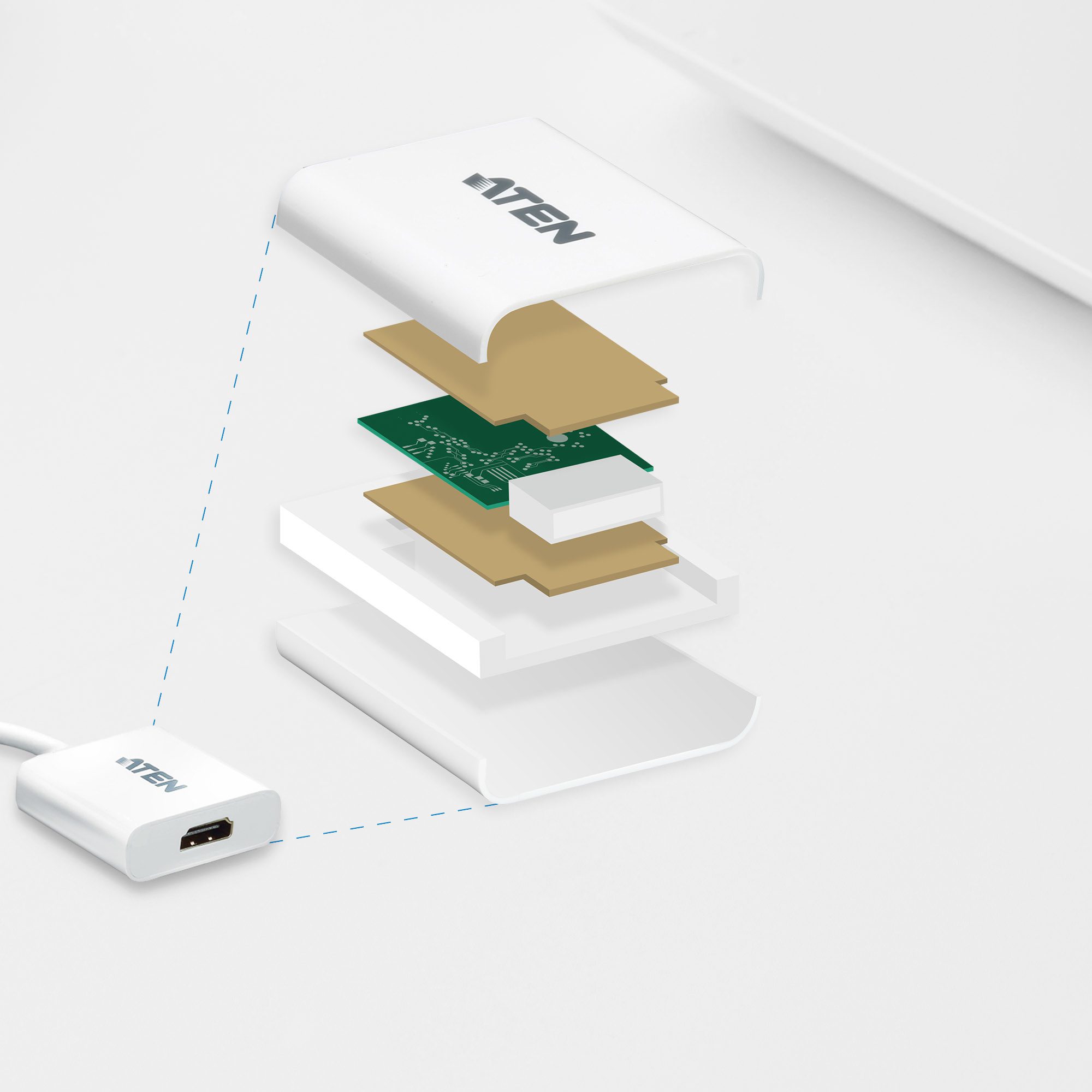 Aten DisplayPort(M) to HDMI(F) Adapter -Premium series with EMI Shielding - Image 4