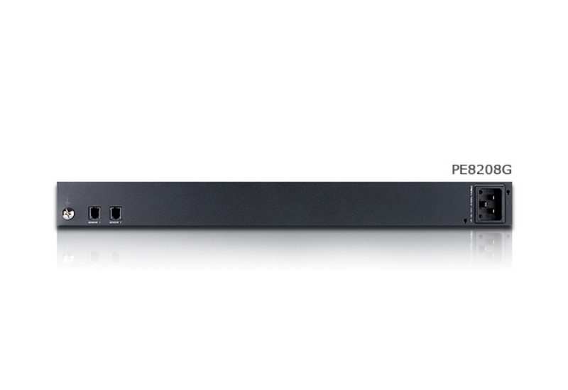 Aten 8 Port 1U 16A Smart PDU with Outlet level metering and outlet control, 7xC13 + 1xC19 Outlets (PE8208G) - Image 2