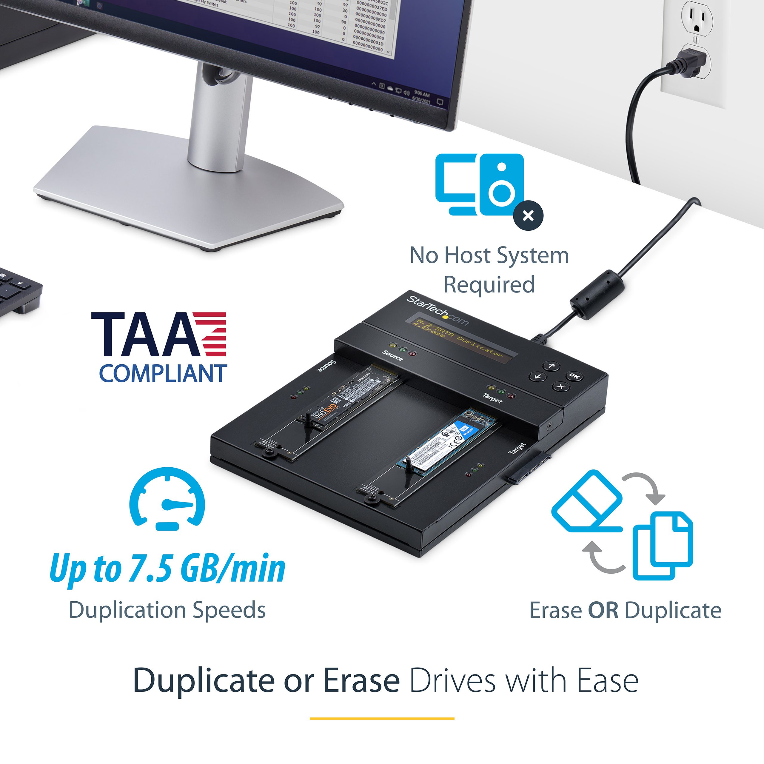 Standalone M.2 SATA M.2 NVMe Duplicator - Image 13