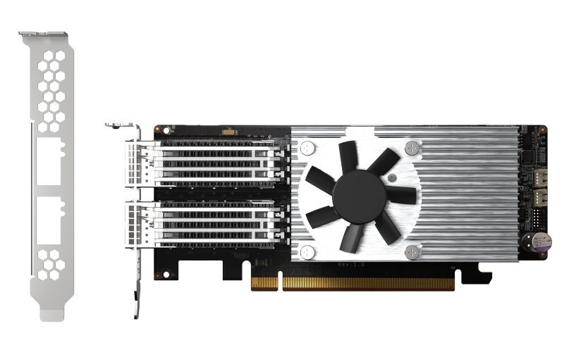 QNAP dual-port QXG-100G2SF-E810 100 GbE network expansion card with Intel® Ethernet Controller E810. (QXG-100G2SF-E810) - Image 2