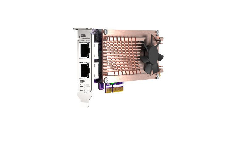 QNAP QM2 series QM2-2P2G2T, 2 x PCIe 2280 M.2 SSD slots, PCIe Gen3 x 4 , 2 x Intel I225LM 2.5GbE NBASE-T port - Image 3