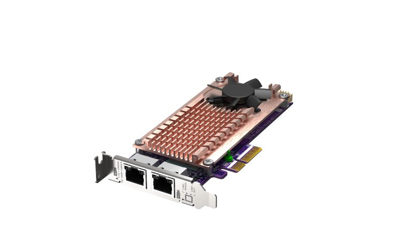 QNAP QM2 series QM2-2P2G2T, 2 x PCIe 2280 M.2 SSD slots, PCIe Gen3 x 4 , 2 x Intel I225LM 2.5GbE NBASE-T port - Image 4