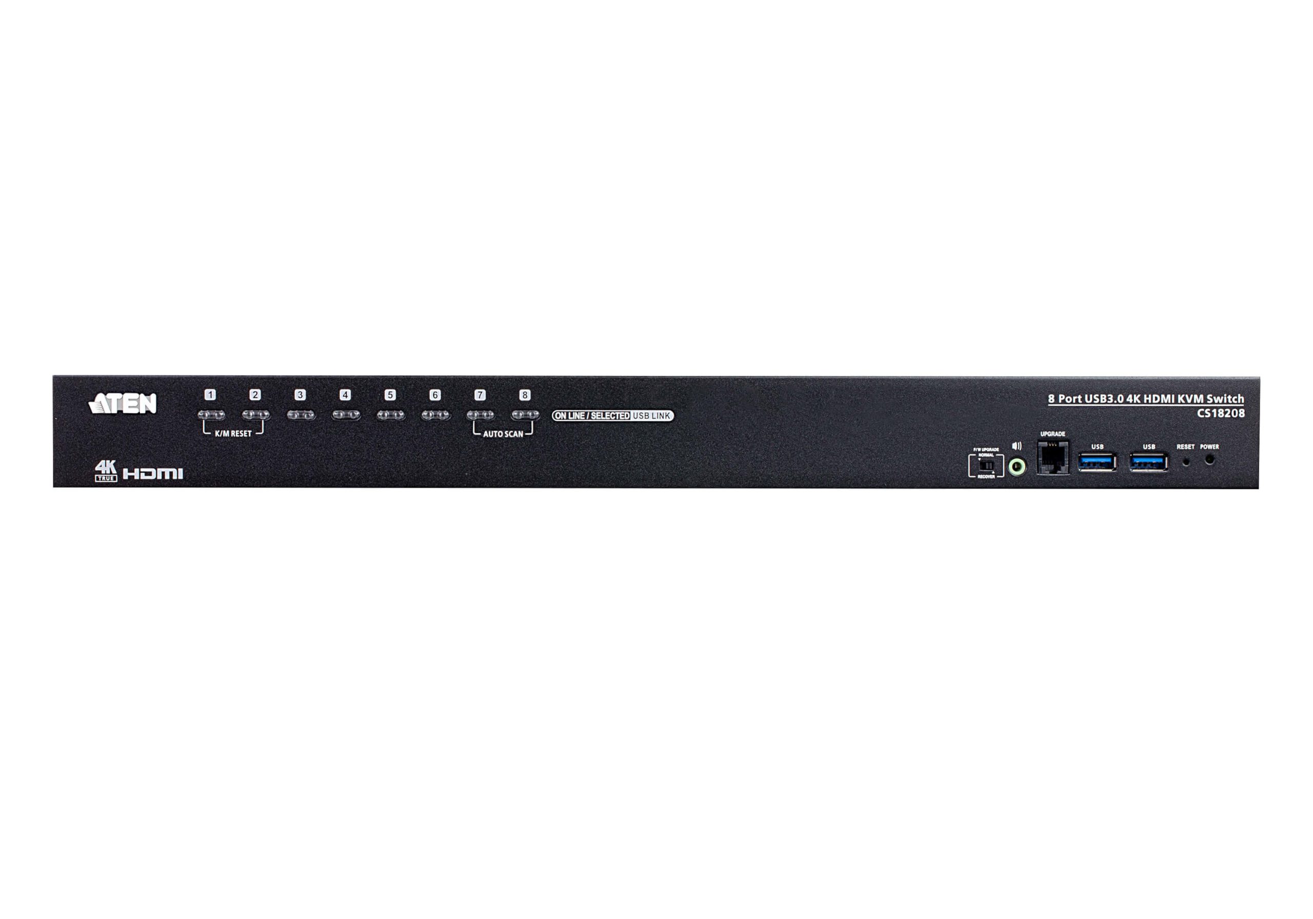 Aten 8-Port USB 3.0 4K HDMI KVM Switch, Port Selection: OSD,Hotkey, Pushbutton, RS-232 Commands - Image 2