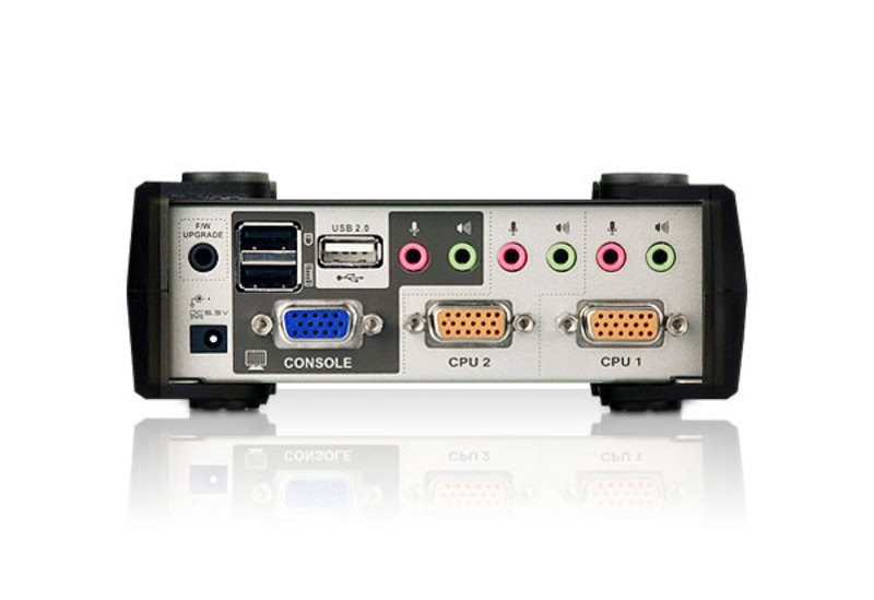 Aten Desktop KVMP Switch 2 Port Single Display VGA w/ audio & OSD, 2x Custom KVM Cables Included, 2x USB Port, Selection Via Front Panel - Image 3