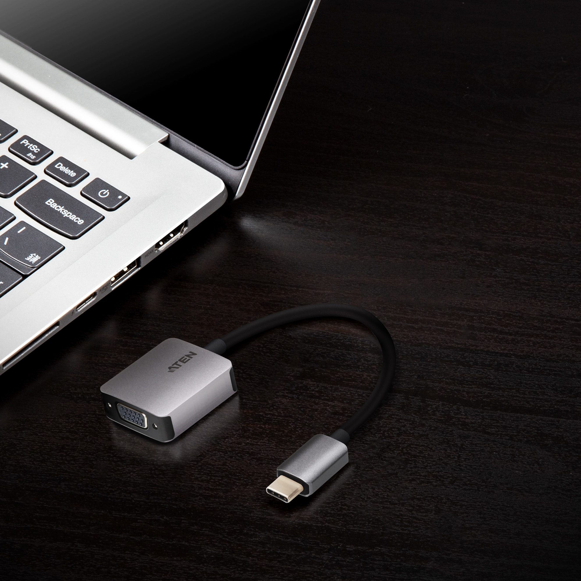 Aten USB-C to VGA Adapter, aluminium housing - Image 5