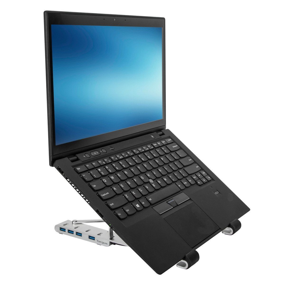 Targus AWU100205GL Portable Stand & Usb-A Hub, 5 HEIGHT ADJUSTABLE FOLDING STAND, 4X USB-A(3.2 Gen 1) ports. - Image 2