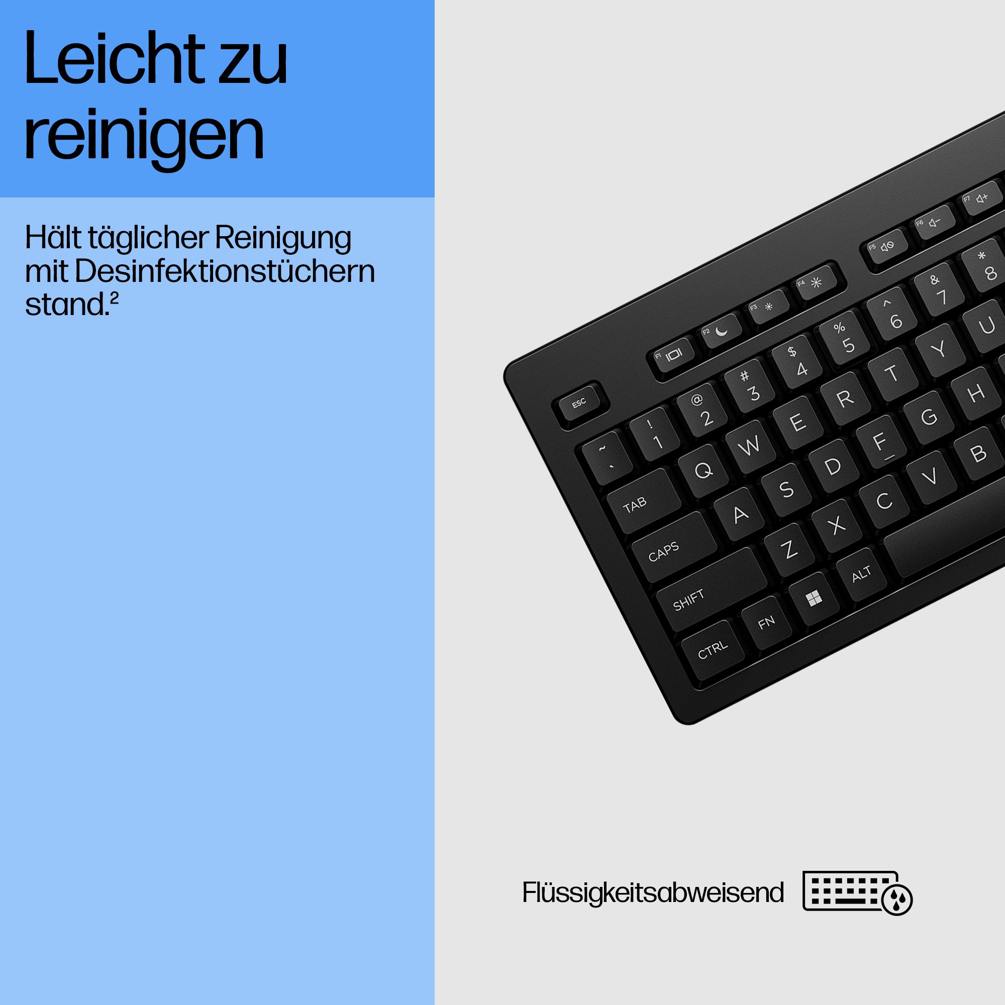 HP 125 Wired Keyboard - Compatible with Windows 10, Desktop PC, Laptop, Notebook USB Plug and Play Connectivity, Easy Cleaning 1YR WTY - Image 25