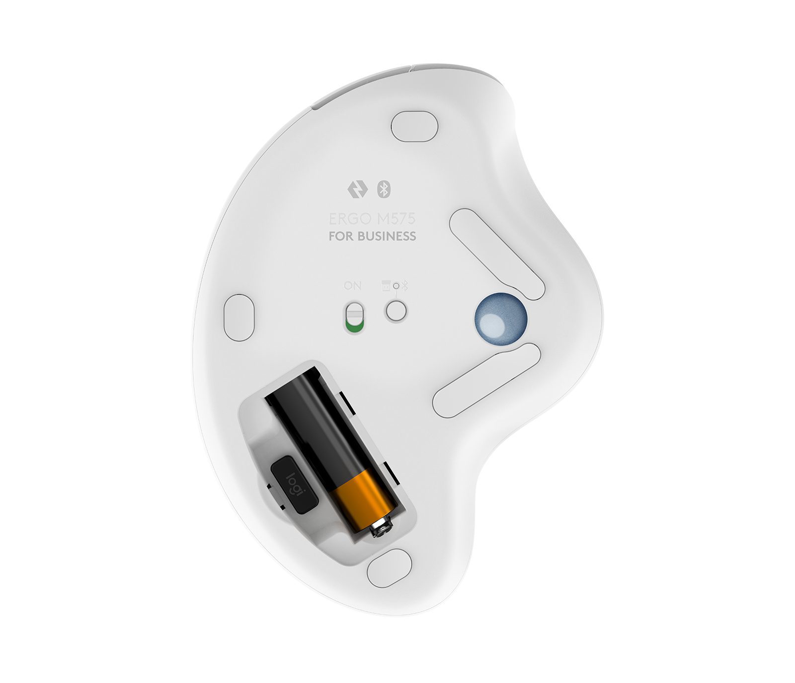 LOGITECH M575 ERGO WIRELESS TRACKBALL MOUSE,BOLT RECEIVER,BT,WHITE - 2YR WTY - Image 4