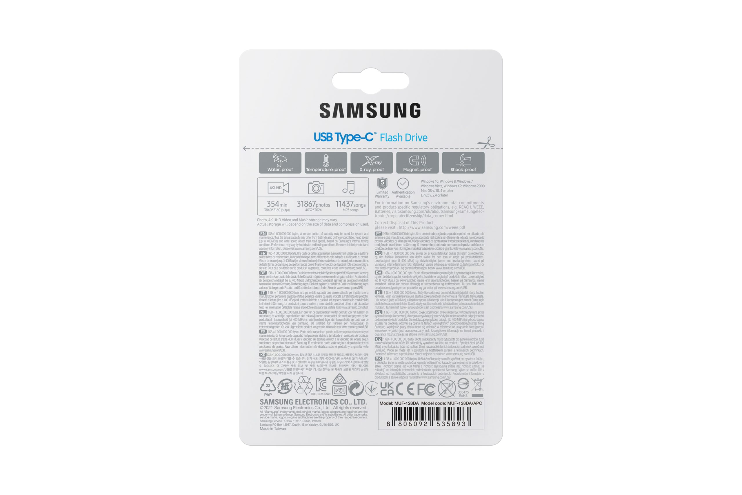 SAMSUNG 128GB USB-C FLASH DRIVE, UP TO 400MB/s R/W, BLUE, 5YR WTY - Image 9