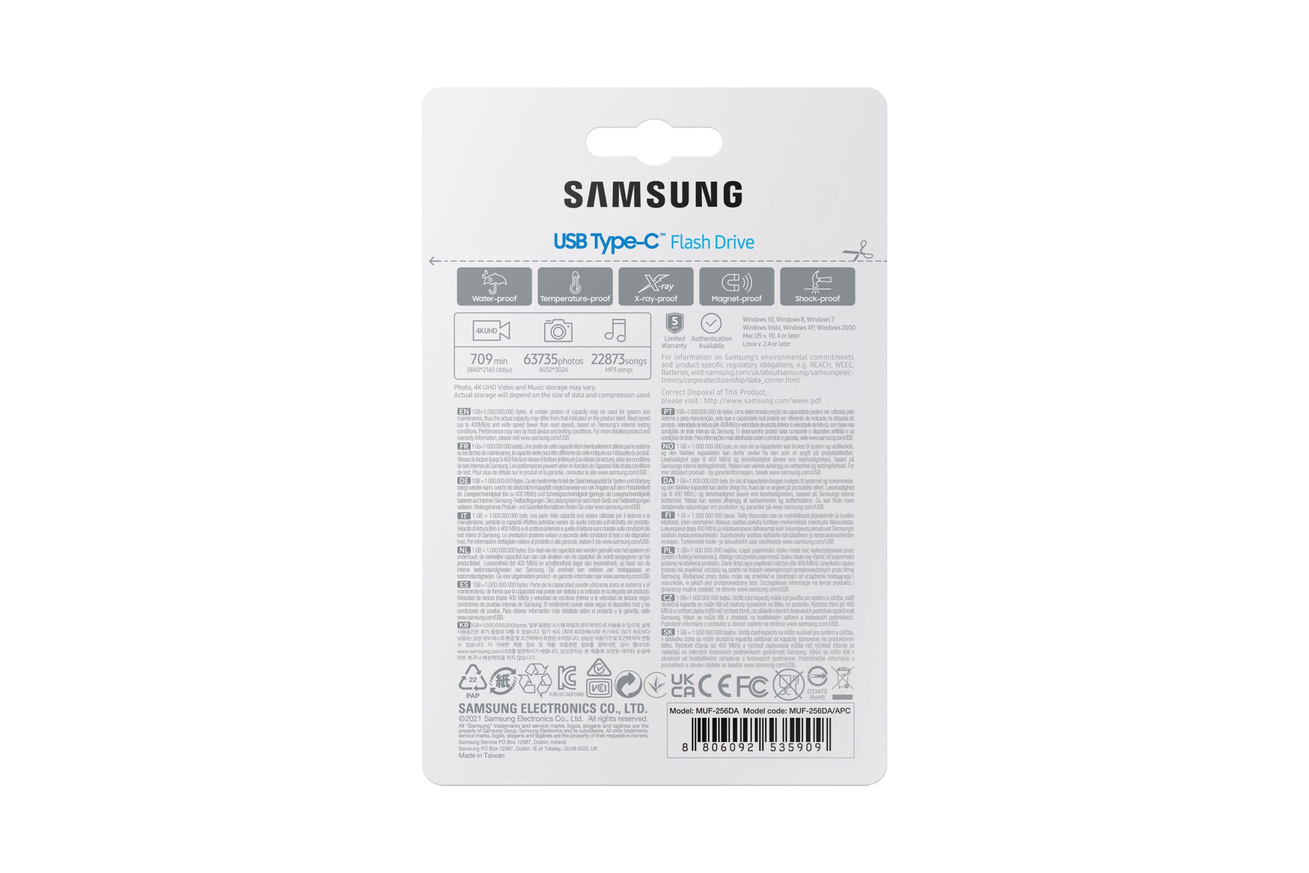 SAMSUNG 256GB USB-C FLASH DRIVE, UP TO 400MB/s R/W, BLUE, 5YR WTY - Image 8