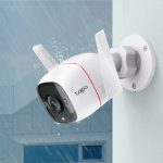 TP-Link Outdoor Security Wi-fi Camera Ultra Hd Video 3mp Definition, Wired/wireless, Night Vision, Alarm, Two-way Audio Microphone, Voice Control (TC65)