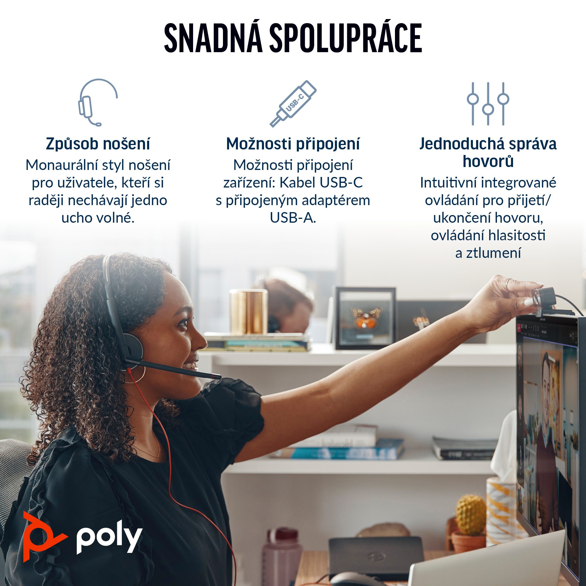 Poly BW 3210 Mono USB-C HS +USB-C/A - Image 13