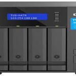 QNAP TVS-h474-PT-8G,4-bay QuTS hero NAS, Intel® Pentium® Gold G7400, up to 3.7GHz, 8GB SO-DIMM DDR4(max.128GB), 4 x 2.5"/3.5" SATA HDD/SSD, 2 x 2.5GbE, 3 Yr