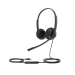 Yealink (UH34 Dual UC) Unified Communications USB Wired Headset, Dual, USB-A, Noise-Cancelling Mic & Leather Ear Cushion