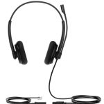 Yealink (YHS34 Dual) Wideband Headset for Yealink IP Phone, Dual, QD Cord, RJ9 Headset Jack & Leather Ear Cushions