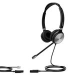 Yealink (YHS36 Dual) Wideband Headset for Yealink IP Phone, Dual, QD Cord, RJ9 Headset Jack, Noise-Cancelling Mic & Leather Ear Cushion