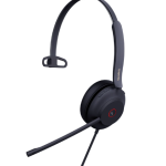 Yealink (UH37 Mono UC) Unified Communications USB Wired Headset, Mono, USB-A, Dual Noise-Cancelling Mic, 35mm Speaker, Busylight & Leather Ear Cushion