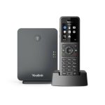 Yealink (W77P) Wireless DECT Solution, 1.8" Color Screen, includes 1x W70B Base Station, 1x W57R Handset with Belt Clip, Base Stand, Charger Cradle, Cable, Cove