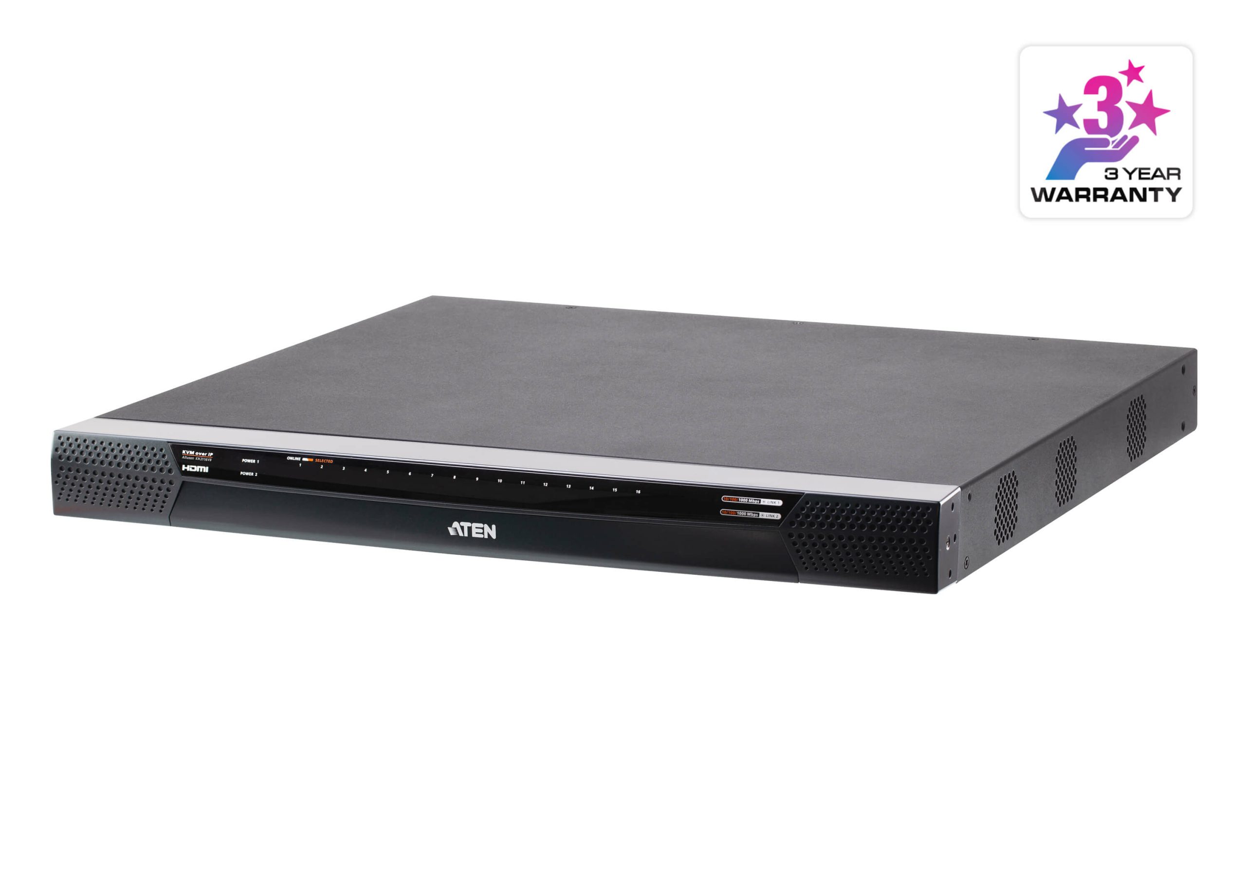 Aten 1-Local/2-Remote Access 16-Port Multi-Interface Cat 5 KVM over IP Switch - Image 3