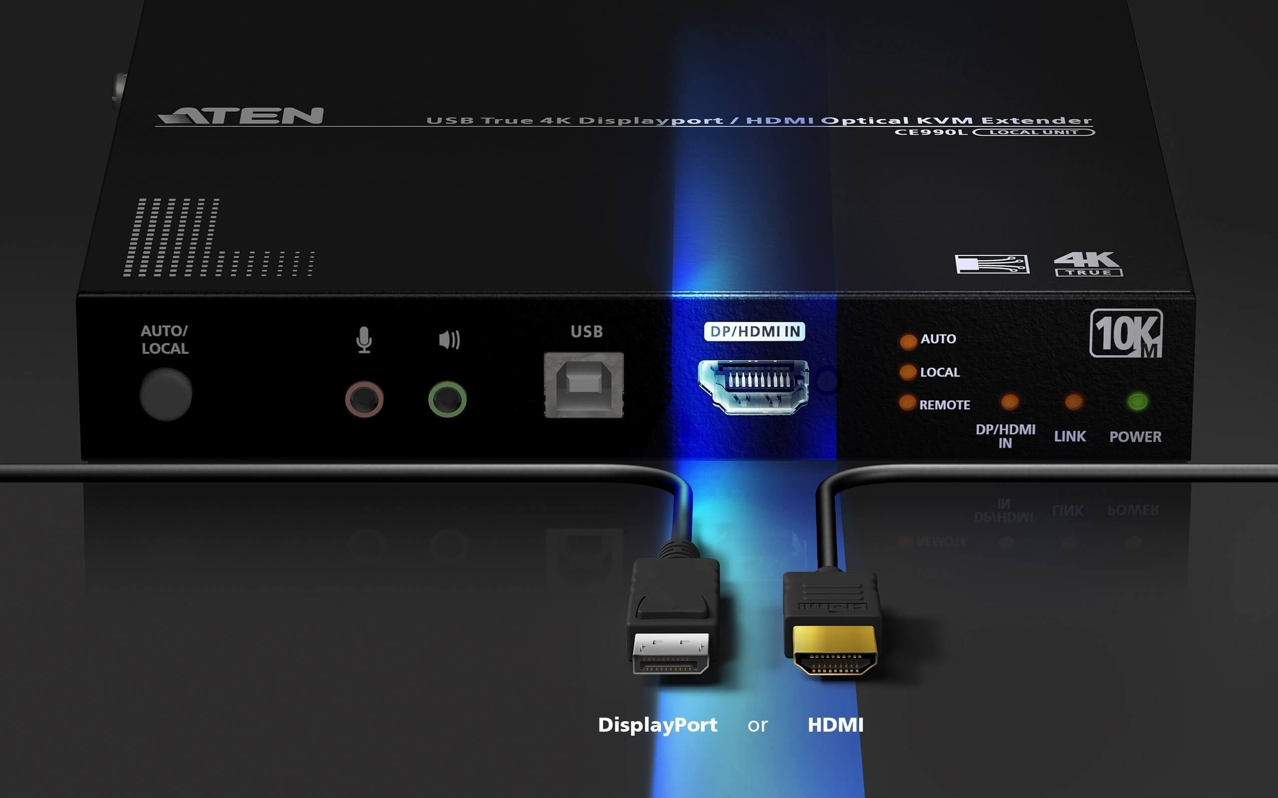ATEN USB TRUE 4K DISPLAYPORT/HDMI OPTICAL KVM EXTENDER (TRUE 4K @ 10 KM) - Image 6