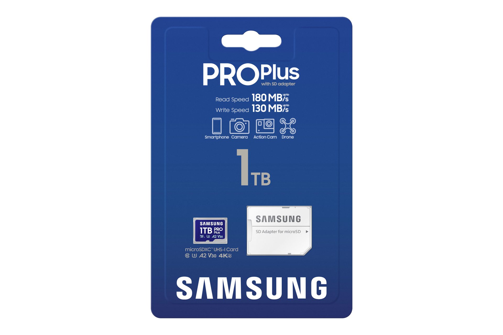 SAMSUNG (PRO PLUS) 1TB MICRO SD CARD w/ ADAPTER, CL10, 180R/130W MB/s, 10YR WTY - Image 6