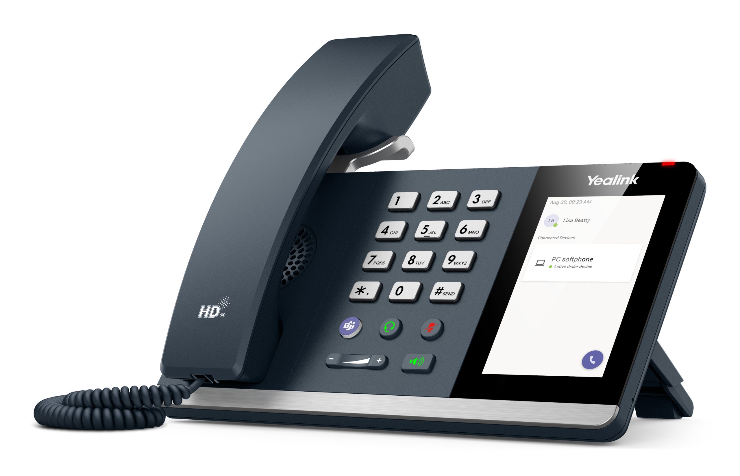 YEALINK (MP45) DESKTOP PHONE WITH HANDSET, 4" TOUCH SCREEN, ENTRY LEVEL USB PHONE - Image 4