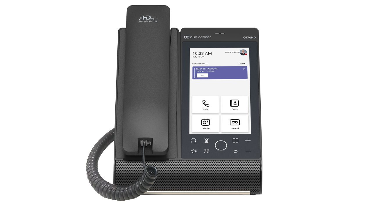 AUDIOCODES TEAMS C470HD TOTAL TOUCH IP POE PHONE, 5.5" COLOUR TOUCH LCD, BLUETOOTH, WIFI - Image 10