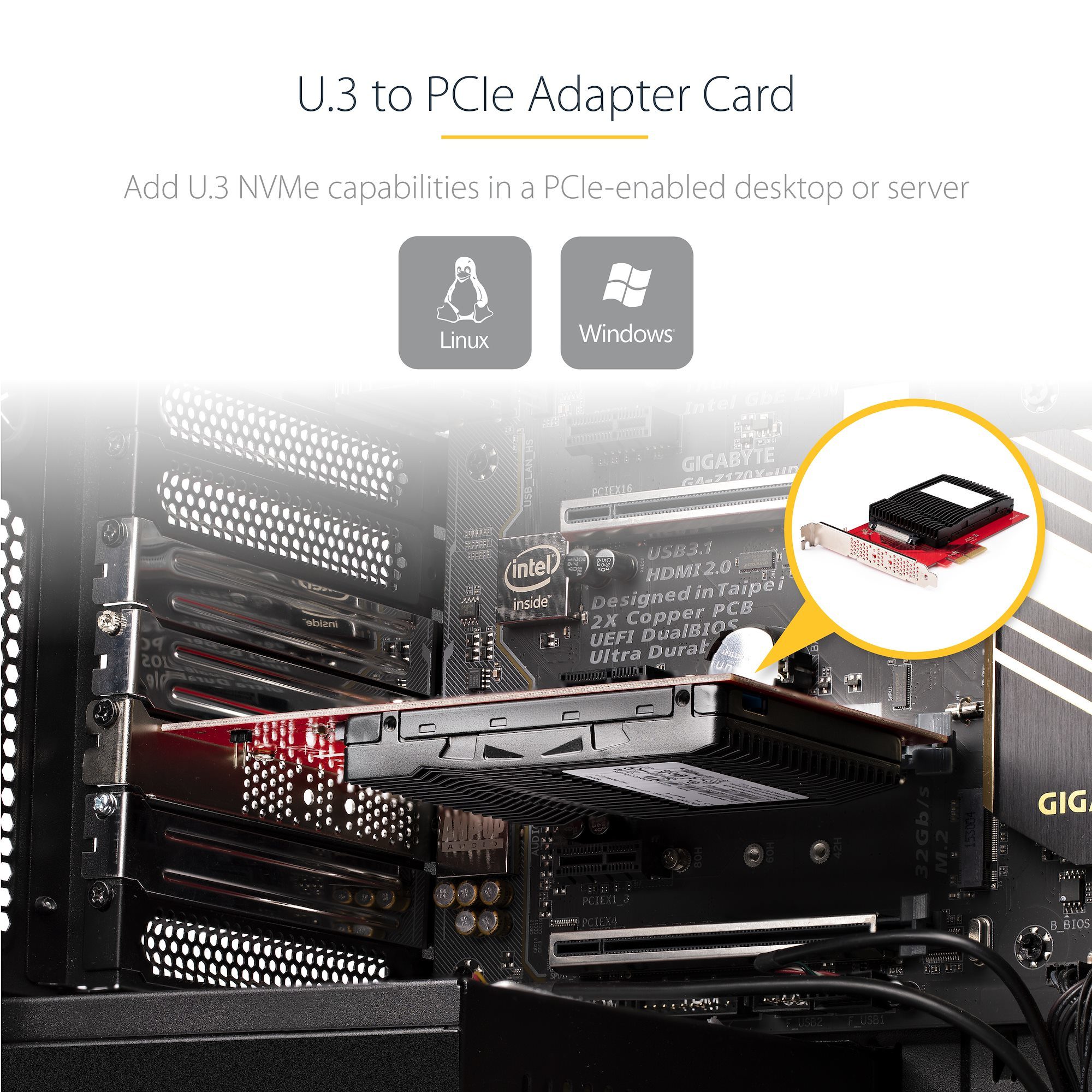 U.3 to PCIe Adapter Card For U.3 SSDs - Image 13