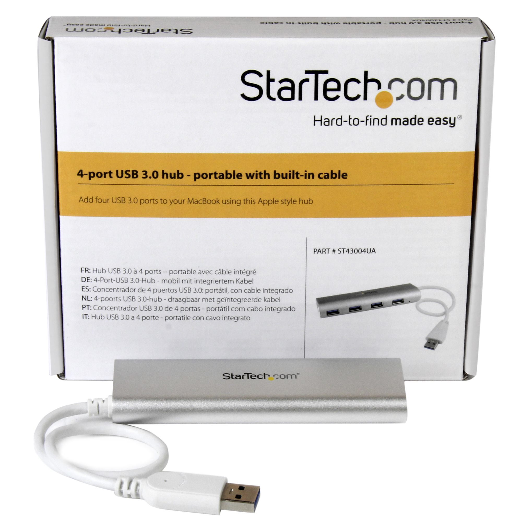 4 Port Portable USB 3.0 Hub - Aluminum - Image 5