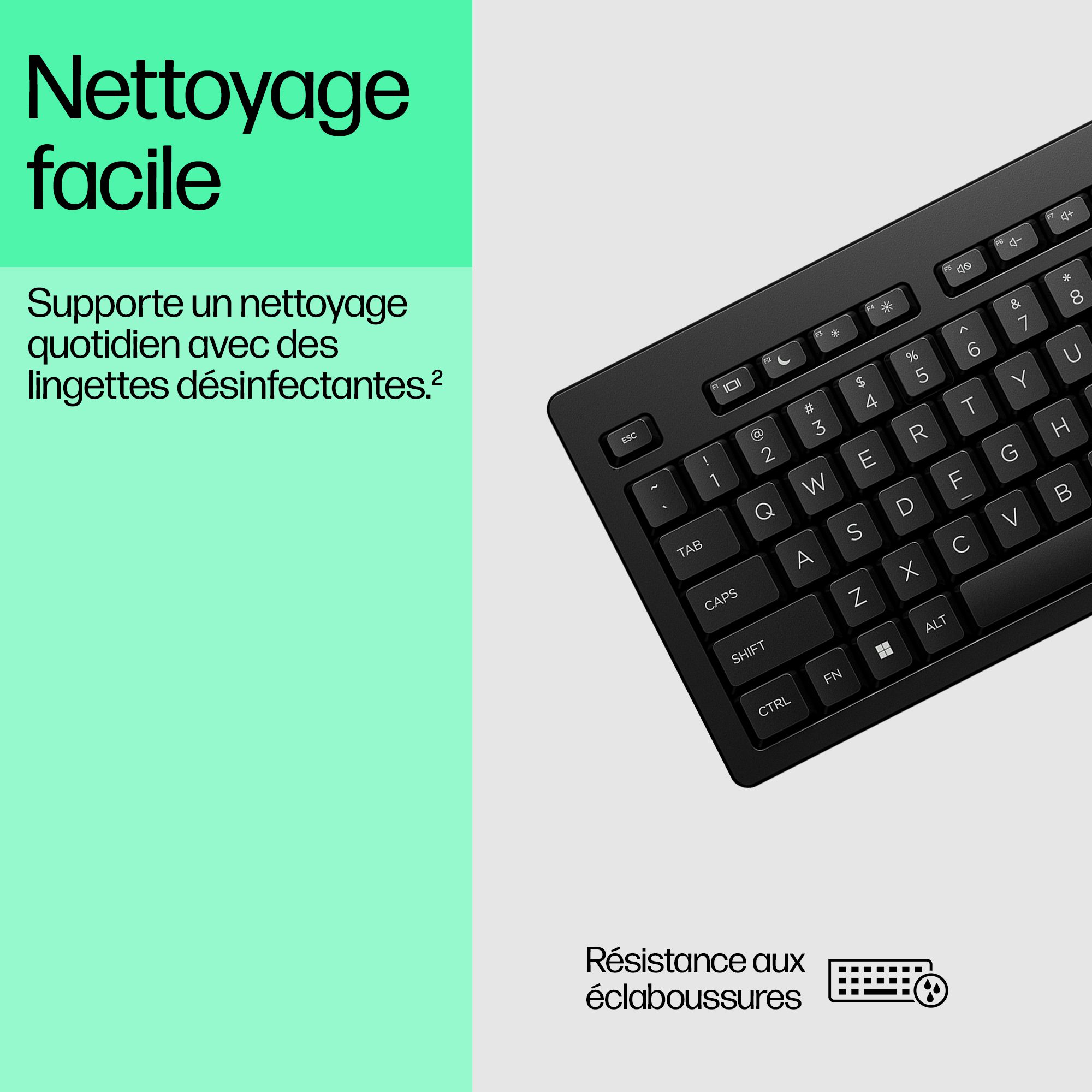 HP 125 Wired Keyboard - Compatible with Windows 10, Desktop PC, Laptop, Notebook USB Plug and Play Connectivity, Easy Cleaning 1YR WTY - Image 36