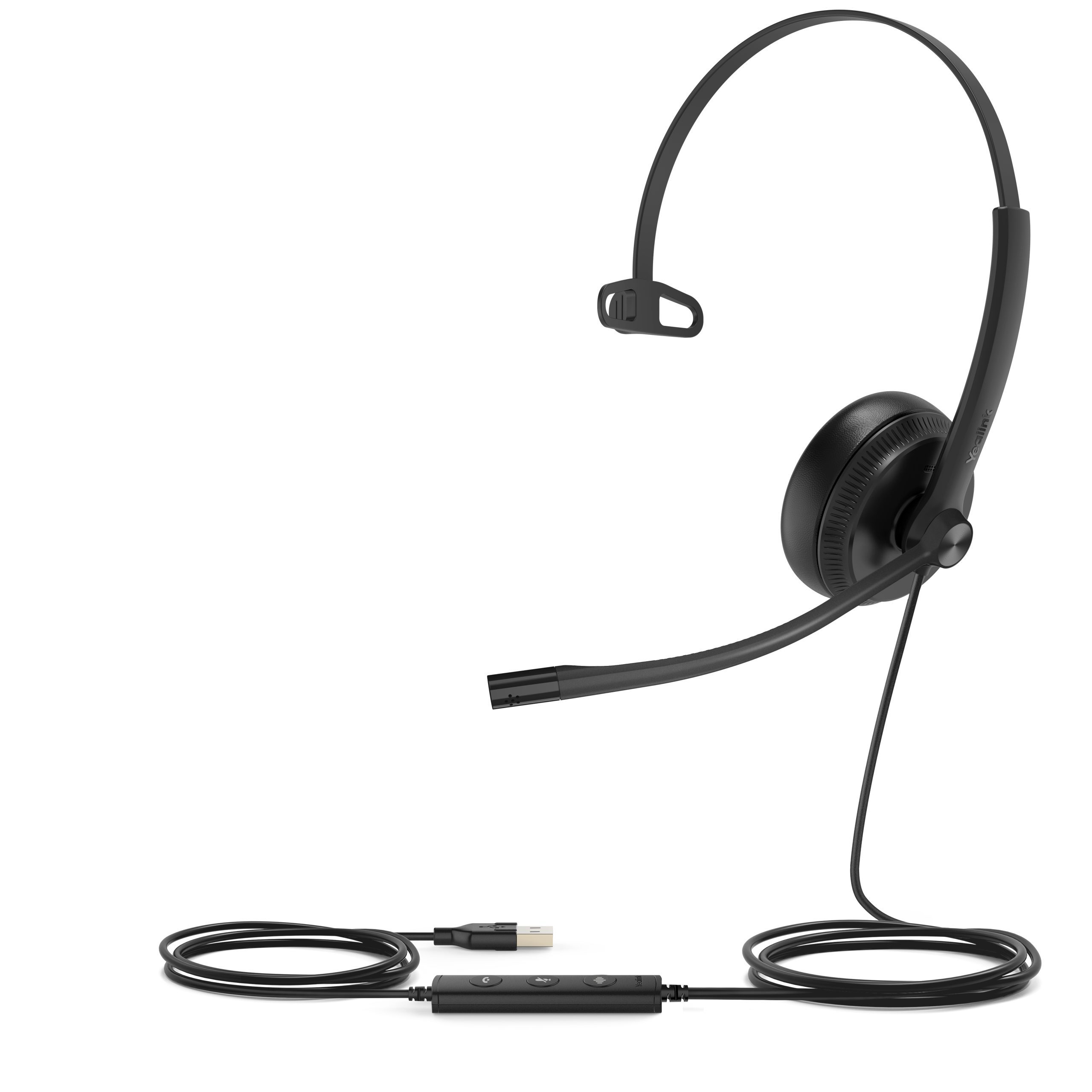 YEALINK WIRED (UH34) UC MONO HEADSET,NOISE CANCELLING MIC,LEATHER CUSHION,USB-A - Image 3