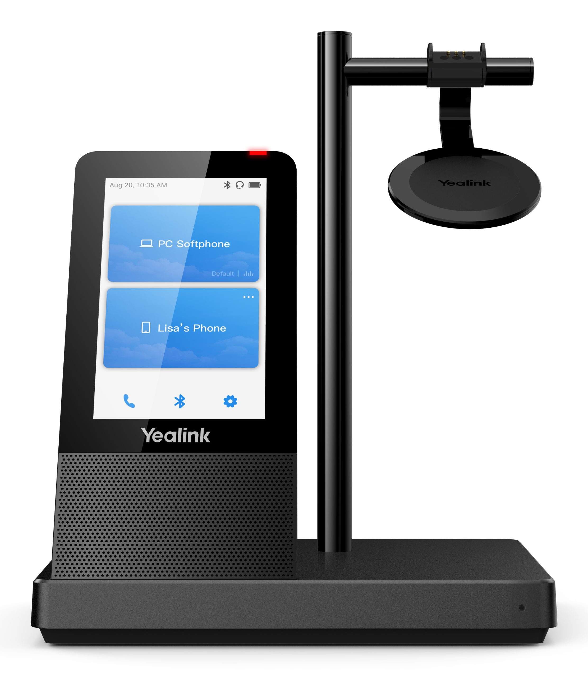 YEALINK DECT WIRELESS (WH66) UC DUAL HEADSET , 4" TOUCH SCREEN BASE , SPEAKERPHONE - Image 5