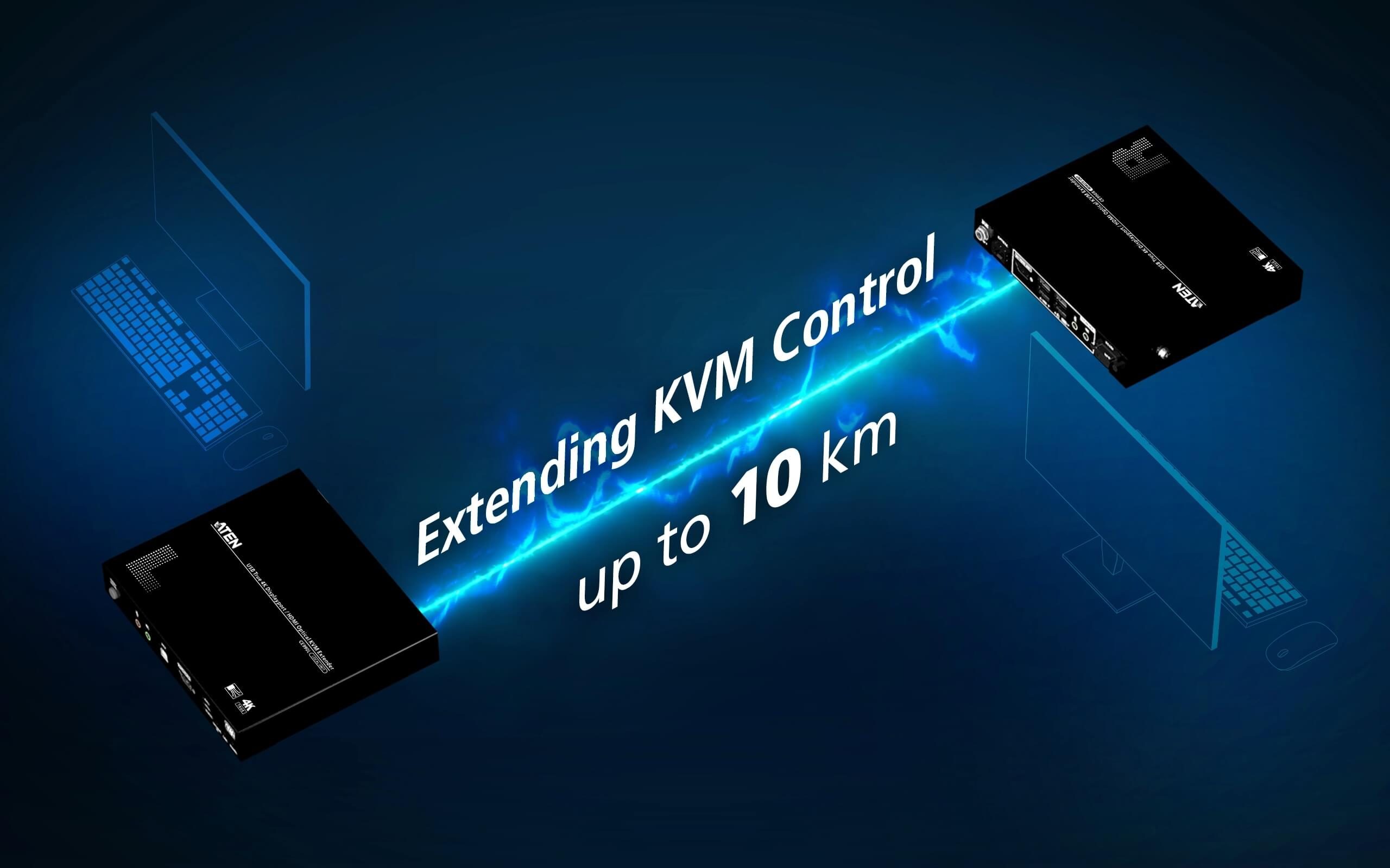 ATEN USB TRUE 4K DISPLAYPORT/HDMI OPTICAL KVM EXTENDER (TRUE 4K @ 10 KM) - Image 8