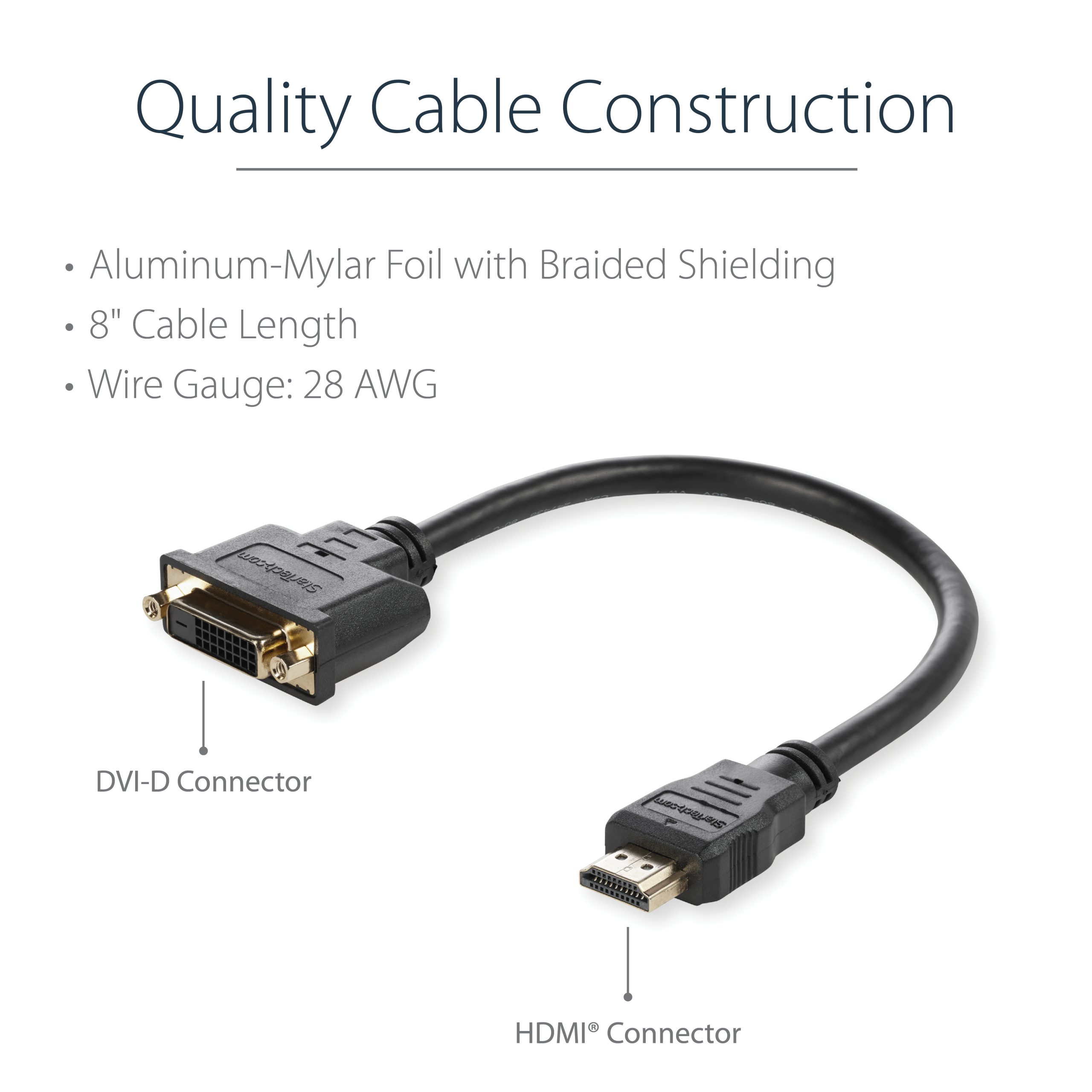 8in HDMI to DVI-D Video Cable Adapter - Image 11