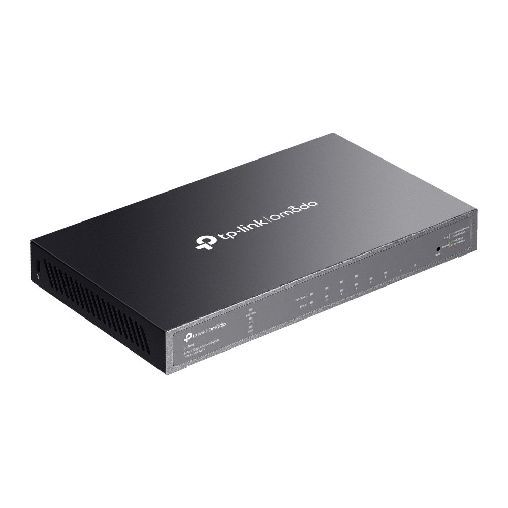 TP-Link SG2008P JetStream 8-Port Gigabit Smart Switch with 4-Port PoE+ Fanless Support Omada SDN, 802.1p CoS/DSCP QOS and IGMP Snooping - Image 6