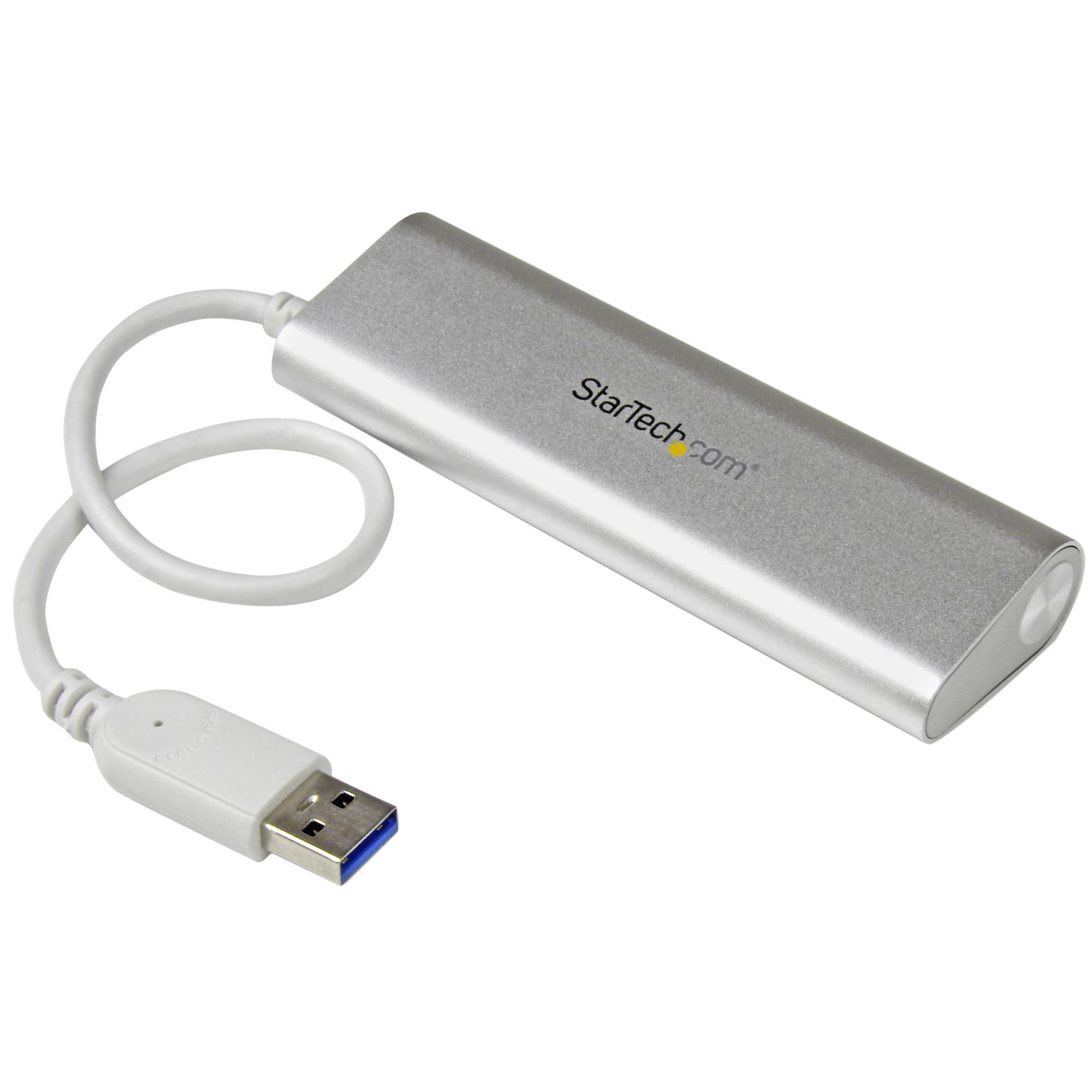 4 Port Portable USB 3.0 Hub - Aluminum - Image 6