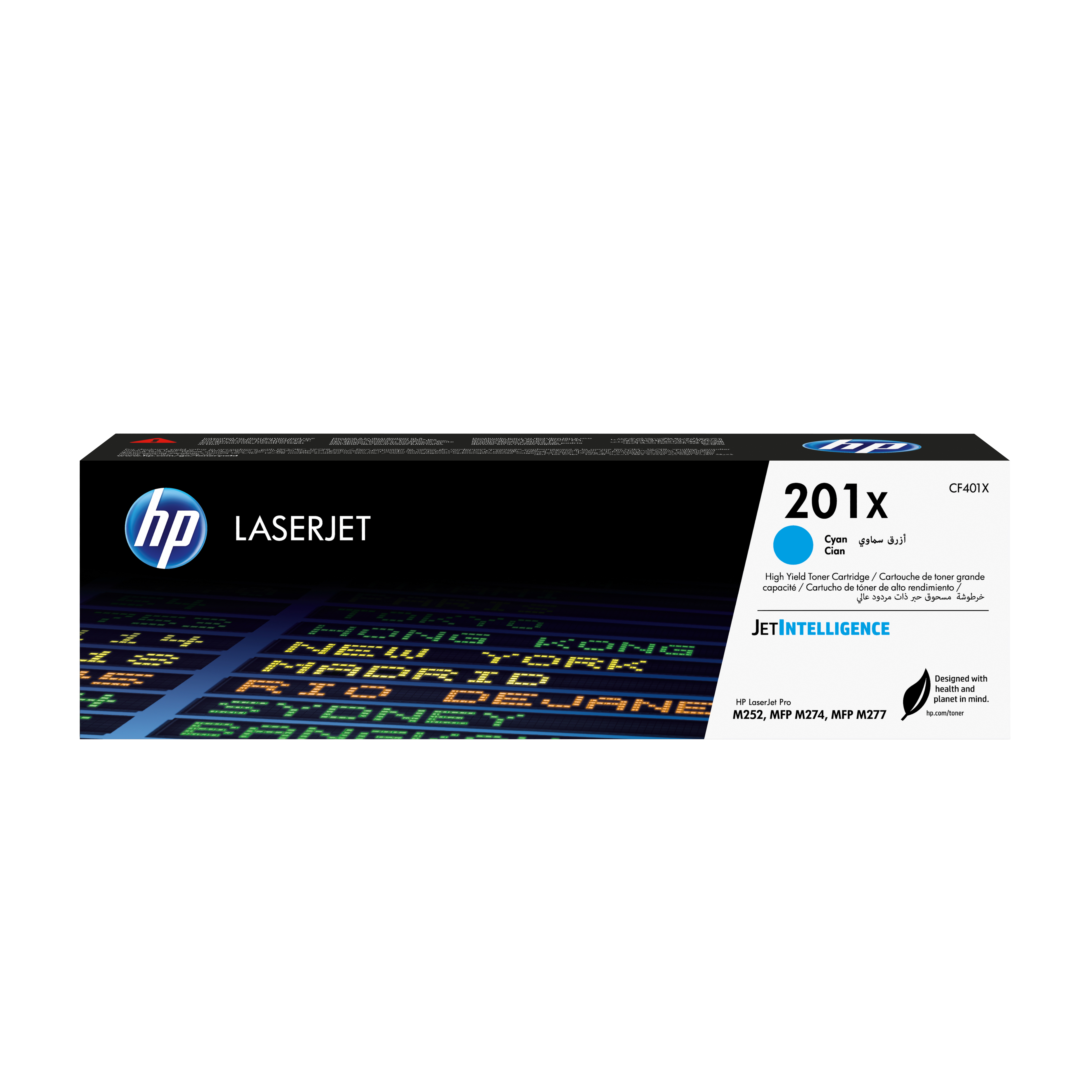 HP 201X High Yield Cyan LaserJet Toner Cartridge CF401X